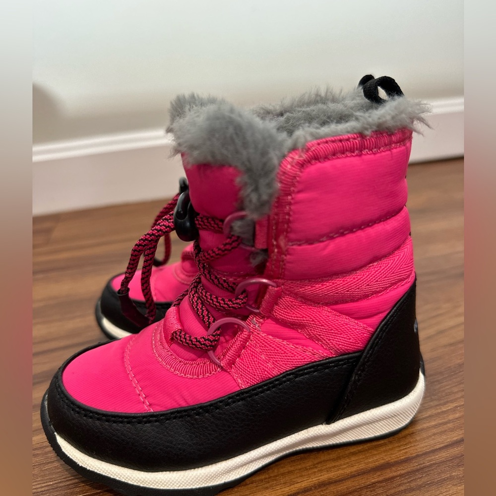 Kids Pink Winter Boots( 7)